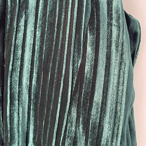 Alexia Admor Velvet Formal Wide Leg Jumpsuit Emerald Green Holiday Size 2 - Picture 7 of 10